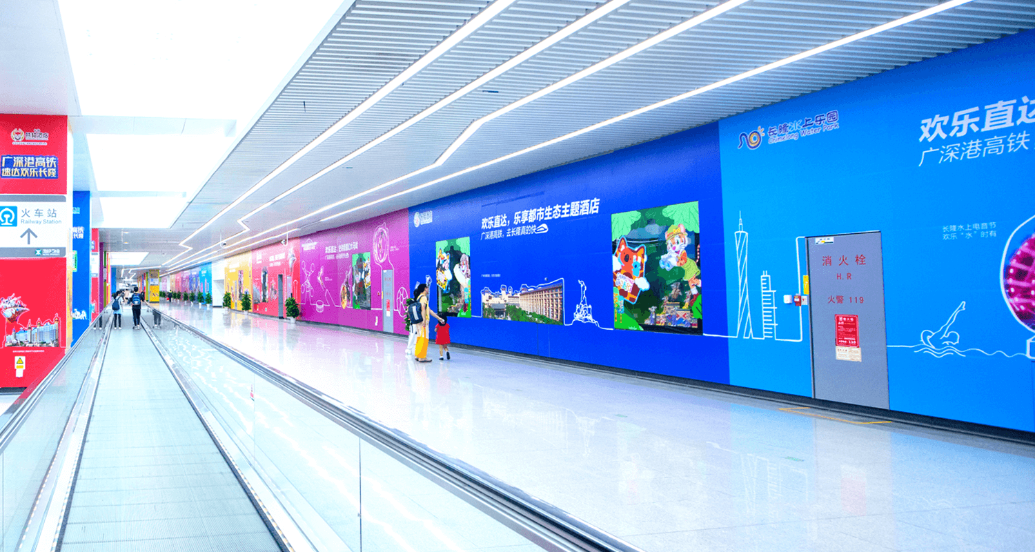 天泓文創,Icon Media exclusive advertising resources, Icon Media exclusive advertising frame displays registered under the brand name “Visual Media”, OOH billboards located at CBD, Integrated media in communities, Our advertising resources and spaces have a widespread coverage. They are located in 21 cities of the Guangdong province; in 115 terminals (subway and railway); in 195 cities of the PRC.We have 120,0000+ secured advertising spaces.